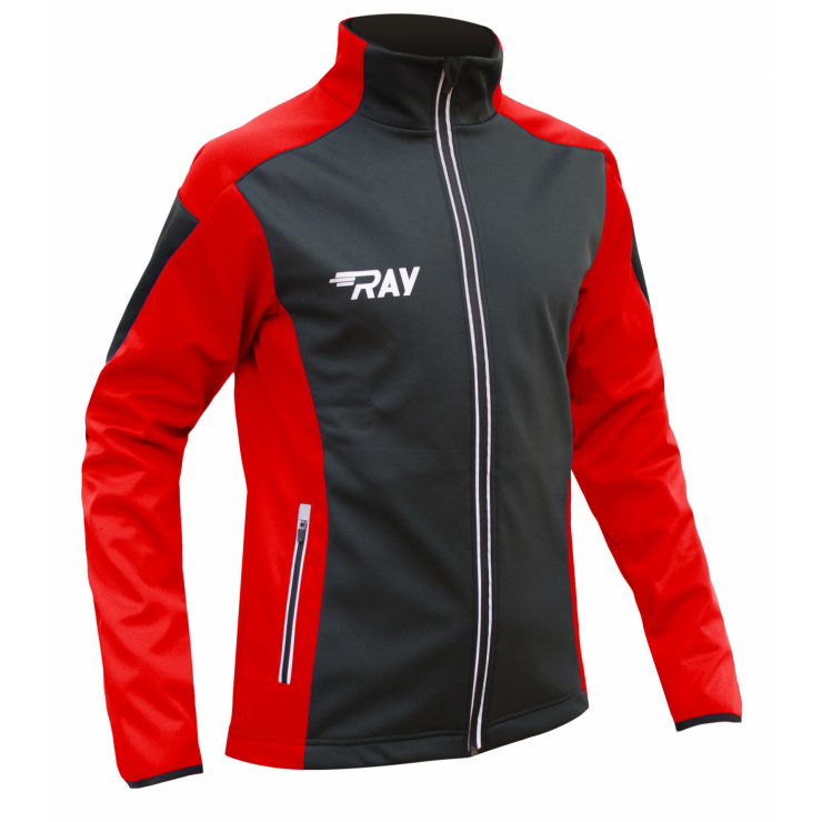Куртка разминочная RAY WS модель RACE (UNI) черный/красный с/о молния фото 1