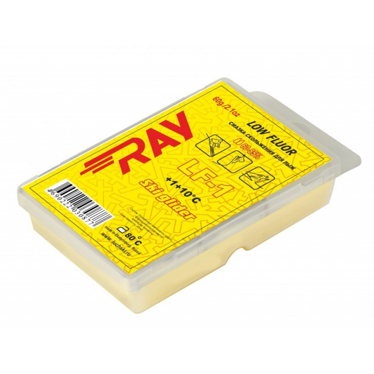 Парафин RAY LF-1 +1+10°С смазка скольжения желтая (60г) фото 1