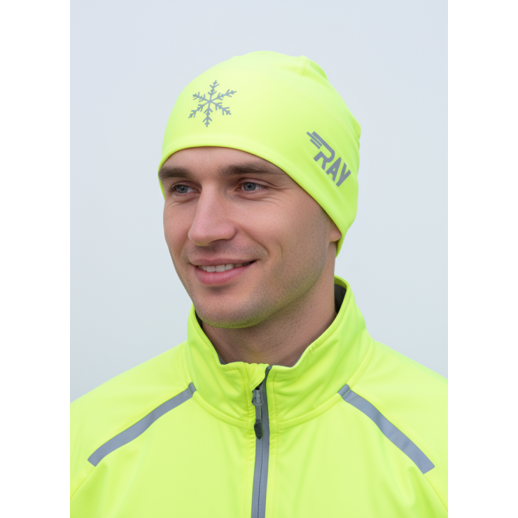 Шапочка RAY модель RACE материал термо-бифлекс снежинка неон фото 2