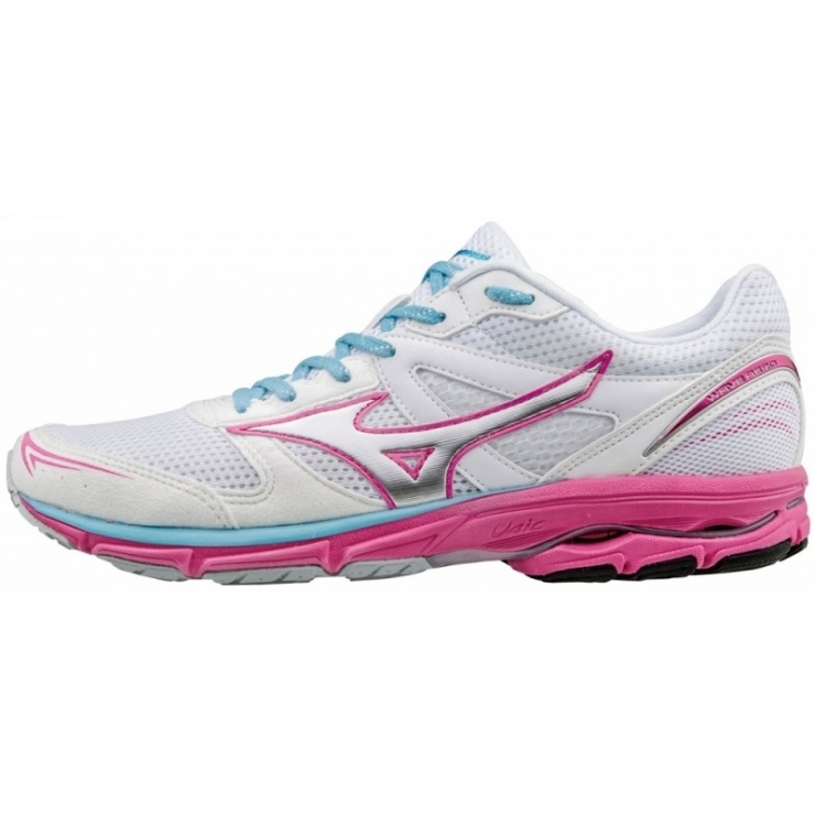 Кроссовки MIZUNO WAVE AERO 15 (W), белый/серебряный/розовый фото 1