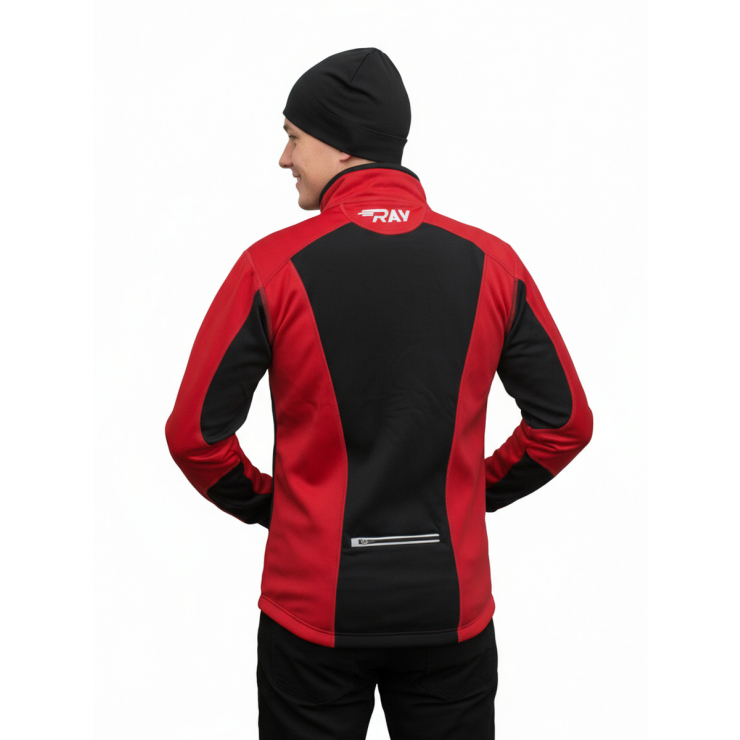 Куртка разминочная RAY WS модель STAR (UNI) красный/черный красный шов фото 3