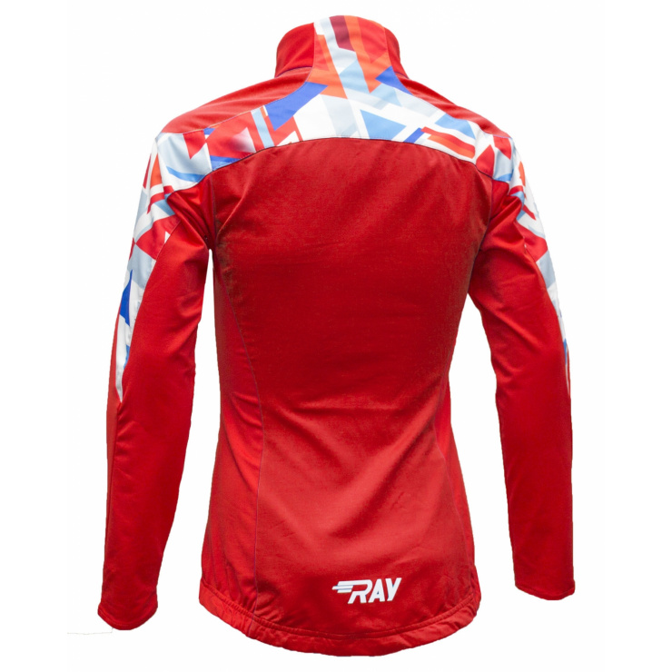 Куртка разминочная RAY WS модель PRO RACE (Woman) принт красный/красный фото 2