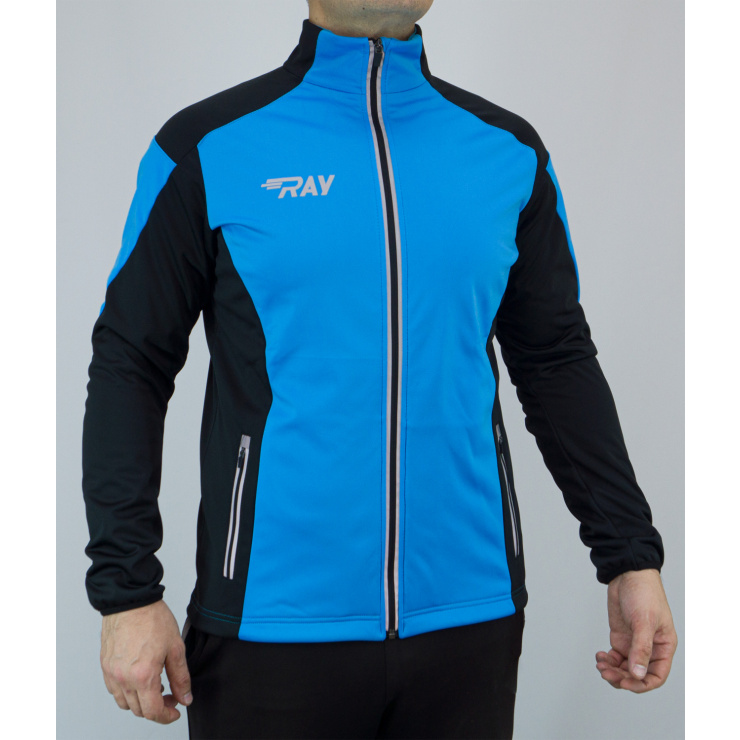 Куртка разминочная RAY WS модель RACE (UNI) голубой/черный  фото 2