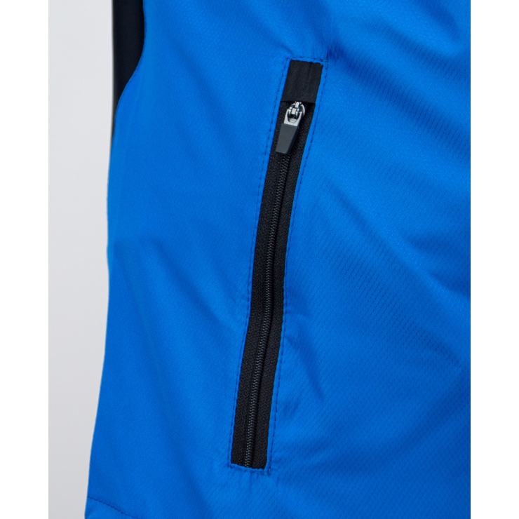 Куртка беговая RAY SPORT (летняя) синий/черный черная молния фото 5