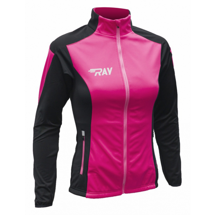 Куртка разминочная RAY WS модель PRO RACE (Woman) малиновый/черный фото 1