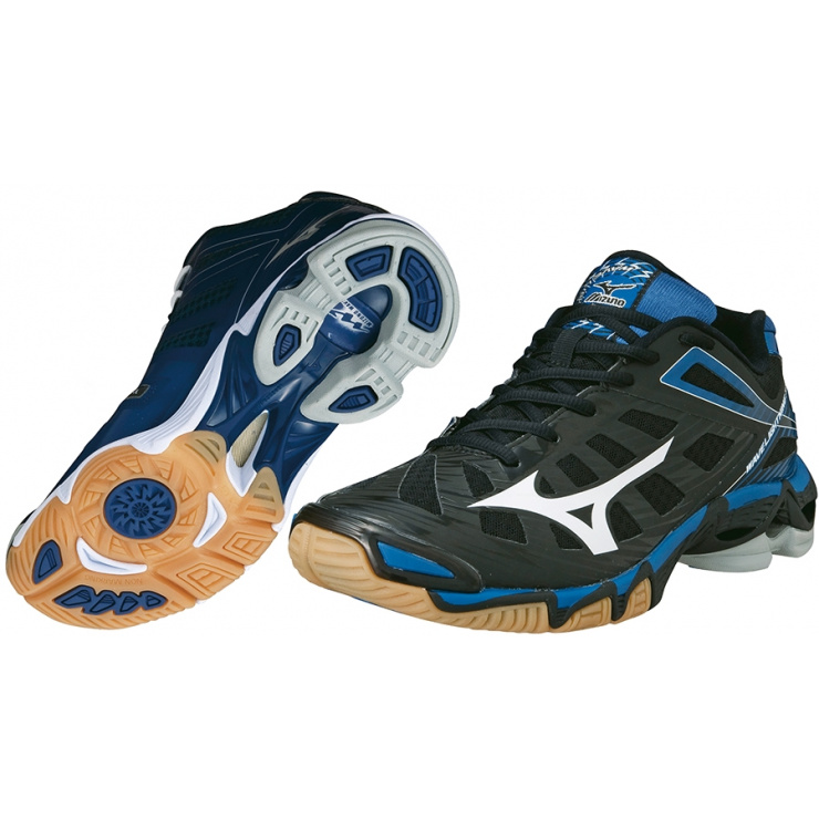 Кроссовки MIZUNO WAVE LIGHTNING RX3, черный/белый/синий фото 2