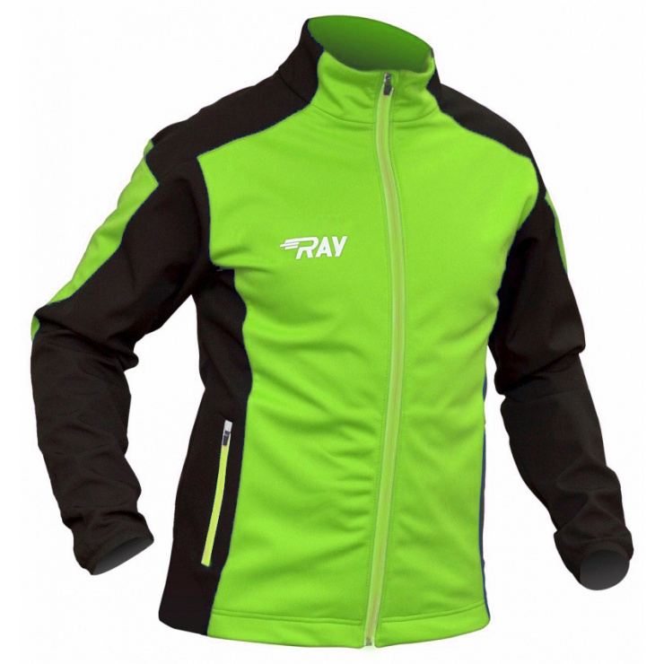 Куртка разминочная RAY WS модель RACE (Kids) салатовый/черный  фото 1