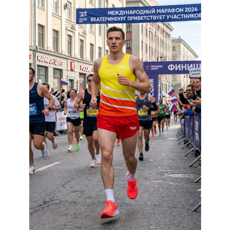 Майка спортивная RAY (Men) принт "Волны" фото 3