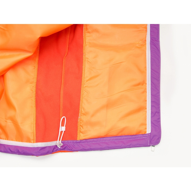 Куртка утеплённая туристическая  RAY  WS модель OUTDOOR (UNI)  фиолет/оранж белая молния белый лого фото 3