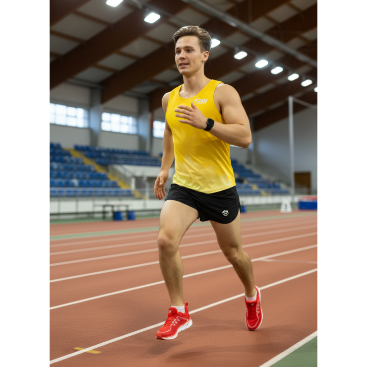 Майка спортивная RAY (Men) принт "Ice-yellow" фото 5