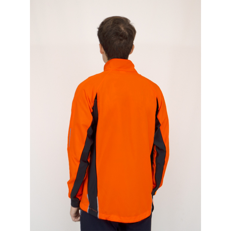 Куртка беговая RAY SPORT (летняя) оранжевый, черная молния фото 3