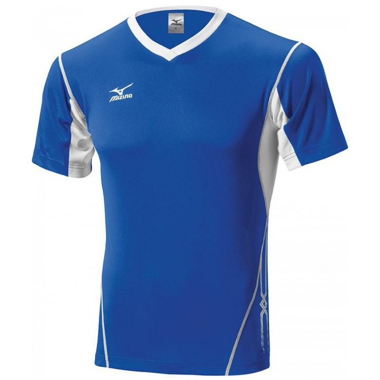 Футболка MIZUNO Premium Top синий/белый/белый фото 1