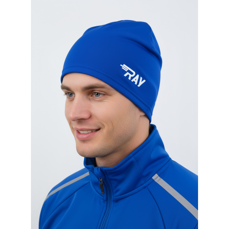 Шапочка RAY 6-ти клинка облегченная, василек, белый лого фото 2