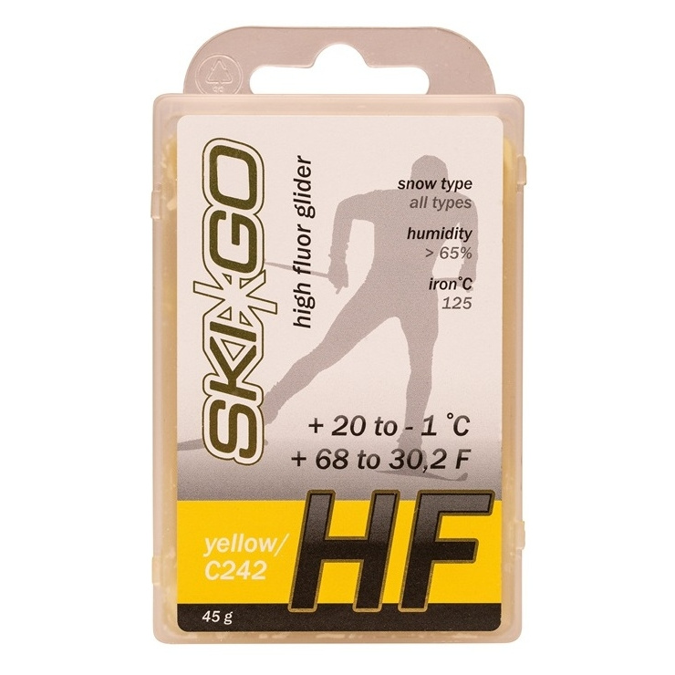 Парафин SkiGo HF Yellow +20/-1 45 гр. высокофтор. фото 1