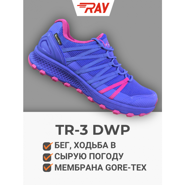 Кроссовки RAY беговые бездорожье TR-3 DWP темно-синий/красный фото 1