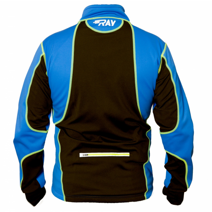 Куртка разминочная RAY WS модель STAR (UNI) синий/синий лимонный шов фото 2
