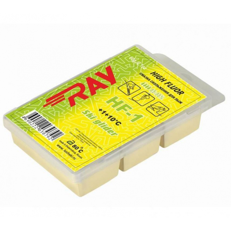 Парафин RAY HF-1 +1+10°С смазка скольжения желтая (60г) фото 2
