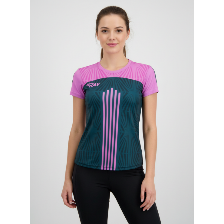Футболка RAY (Woman) принт фуксия фото 1