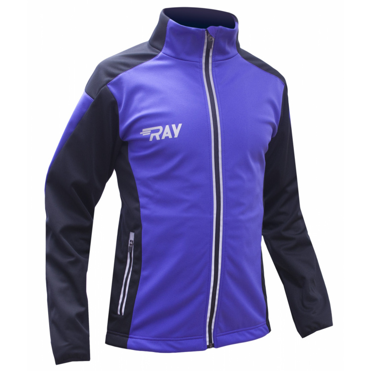 Куртка разминочная RAY WS модель RACE (UNI) фиолетовый/черный с/о молния фото 2
