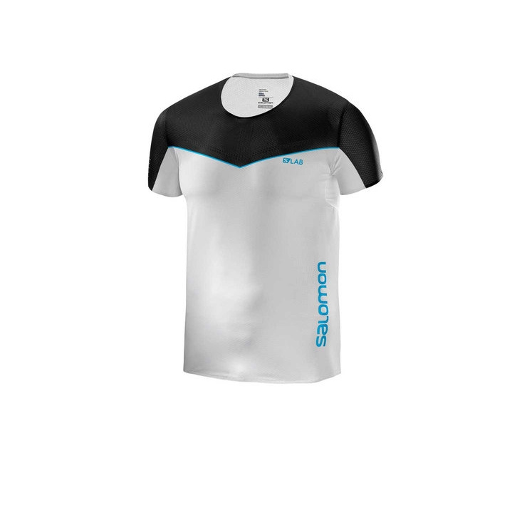 SALOMON S LAB SENSE TEE M WHITE BLACK