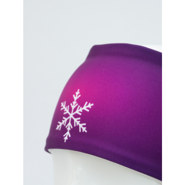 Повязка трикотажная принт RAY снежинка 2 фиолетовый фото 3
