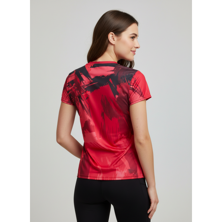 Футболка RAY (Woman) принт STROKES красный фото 2