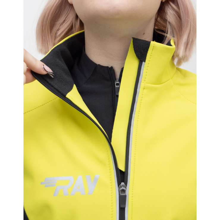 Куртка разминочная RAY WS модель PRO RACE (Women) желтый/черный с/о молния фото 8