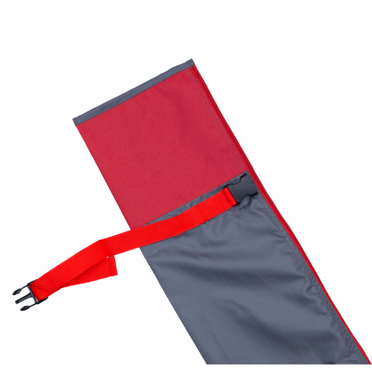 Чехол для лыж RAY облегченный на молнии серый/красный фото 3