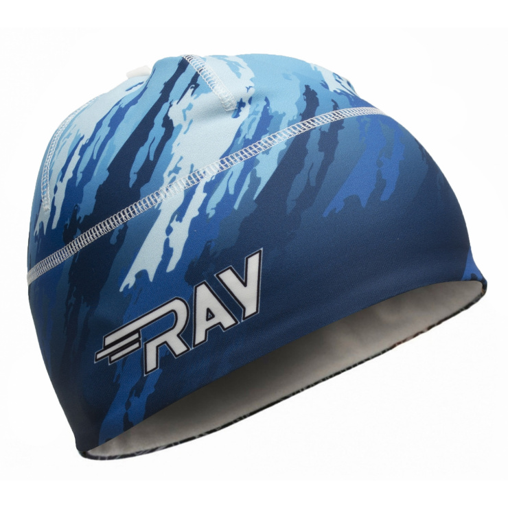 Шапочка RAY модель RACE материал термо-бифлекс, голубой, принт  фото 1