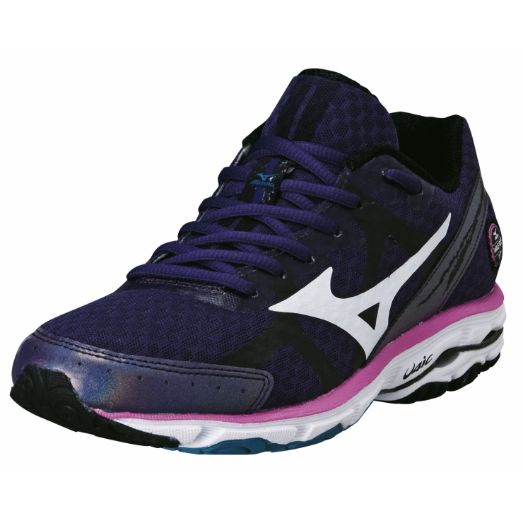 Кроссовки MIZUNO WAVE RIDER 17 (W), пурпурный/белый/розовый фото 1