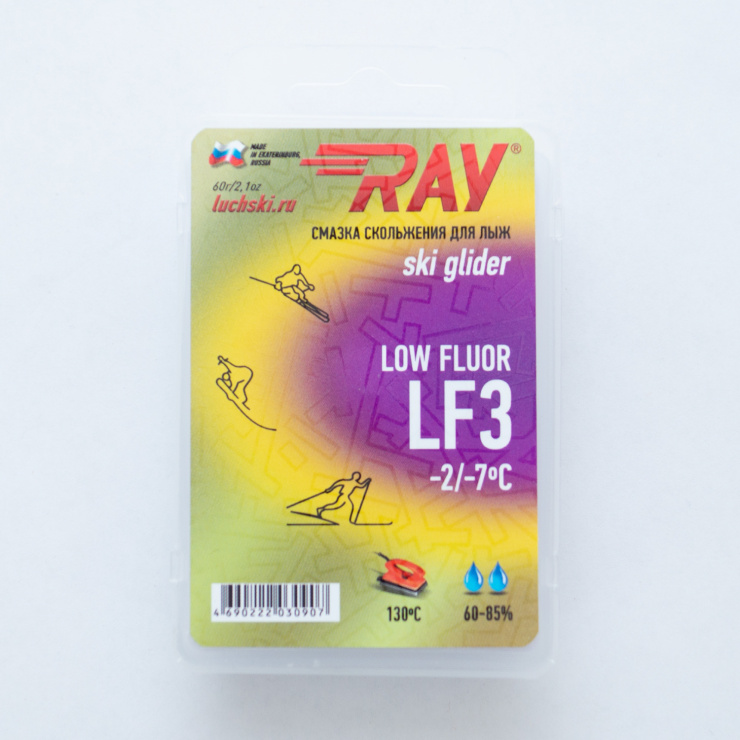 Парафин RAY LF-3 -2-7°С смазка скольжения фиолетовая (60г) фото 2