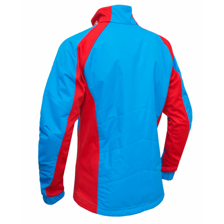 Куртка утеплённая туристическая  RAY  WS модель OUTDOOR (UNI) голубой/красный белая молния фото 2
