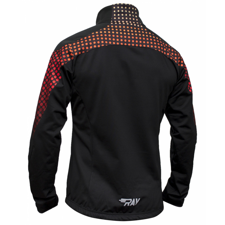 Куртка разминочная RAY WS модель PRO RACE (Men) принт черный/красный  фото 2