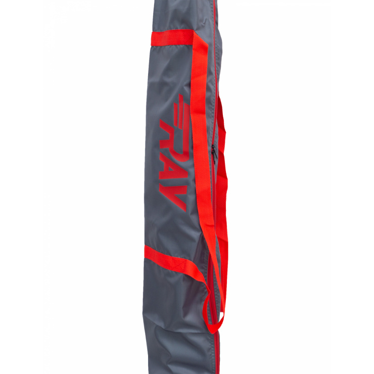 Чехол для лыж RAY облегченный на молнии серый/красный фото 7