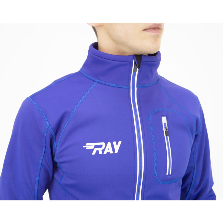 Куртка разминочная RAY WS модель STAR (UNI) фиолетовый/синий, молния фиолетовая с/о фото 5