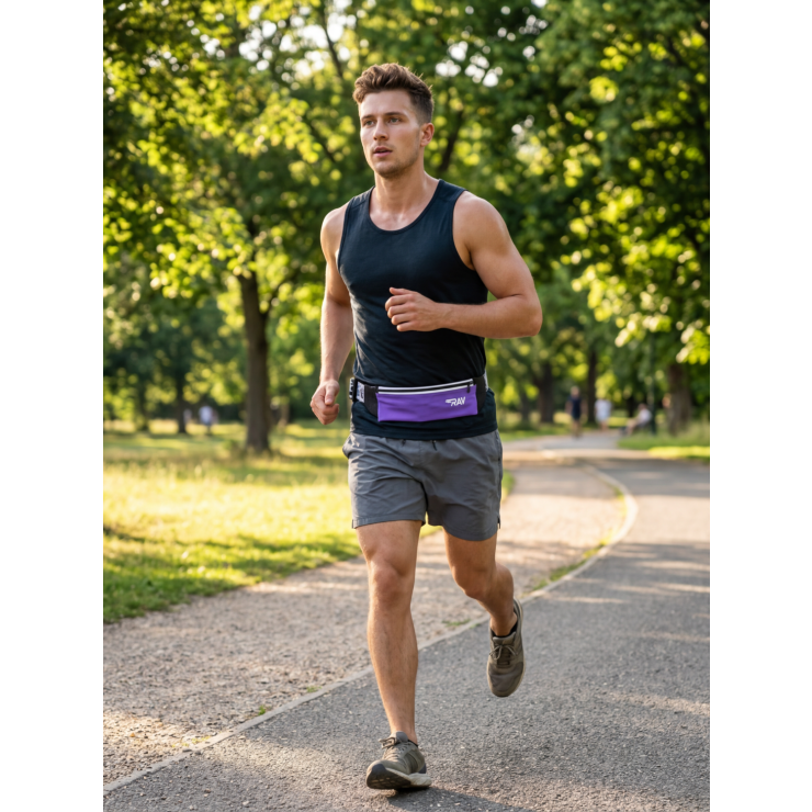 Сумка поясная RAY узкая, фиолетовый фото 6