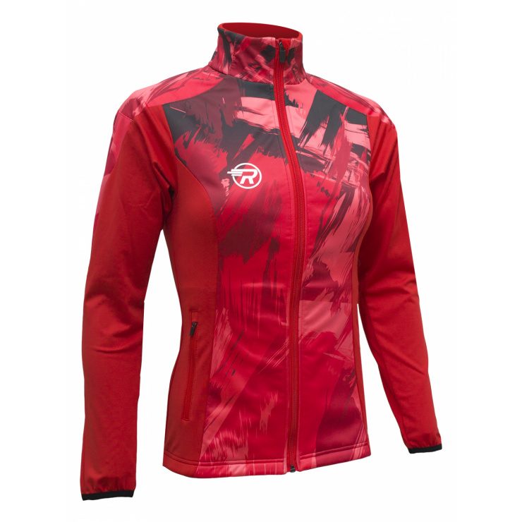 Куртка разминочная RAY WS модель PRO RACE (Woman) принт STROKES красный фото 4