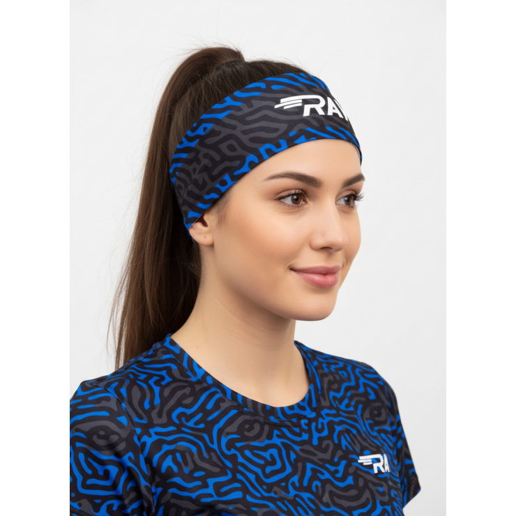 Повязка летняя облегчённая (UNI) принт тигр-синий фото 2