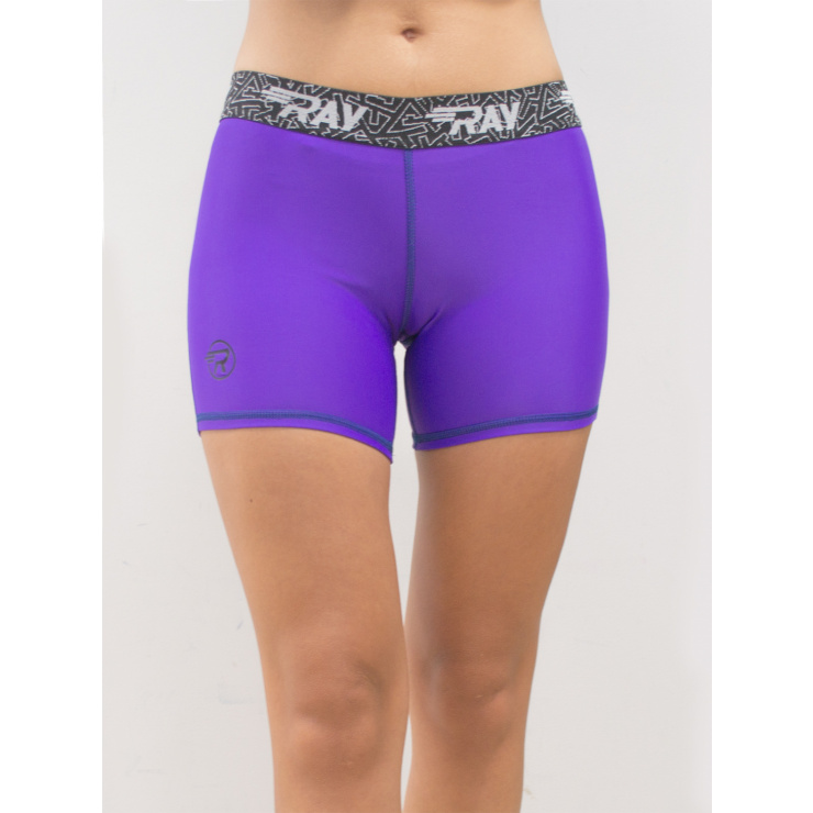 Шорты RAY компрессионные  (Women) фиолетовый, резинка черная бренд фото 3