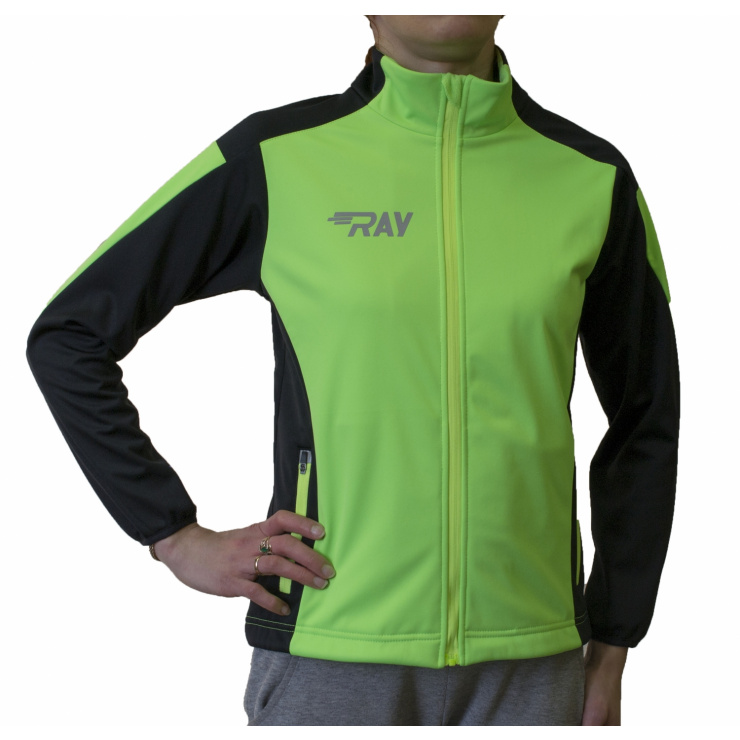 Куртка разминочная RAY WS модель RACE (UNI) салатовый/черный  фото 2