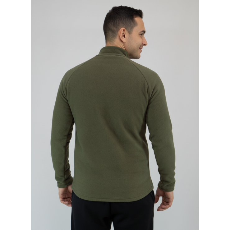 Лонгслив RAY (Men) воротник стойка флис, хаки фото 3
