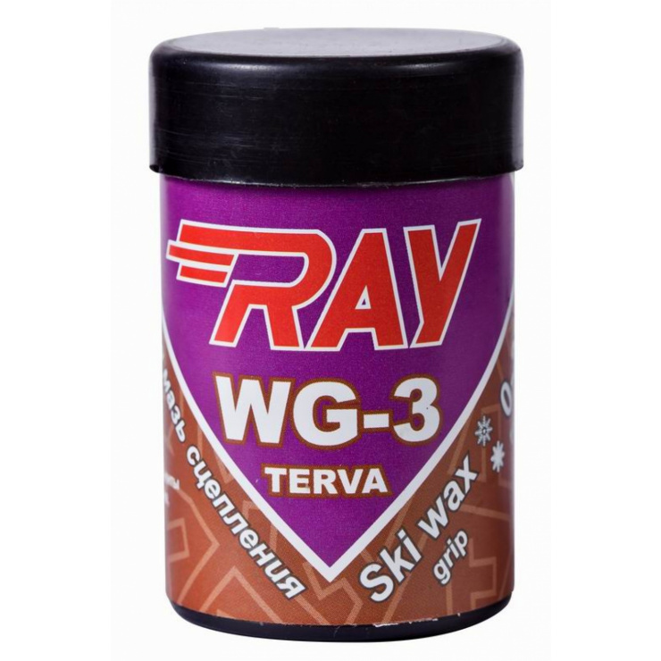 Мазь лыжная RAY WG-3 0-3°C смоляная фиолетовая (35г) фото 1
