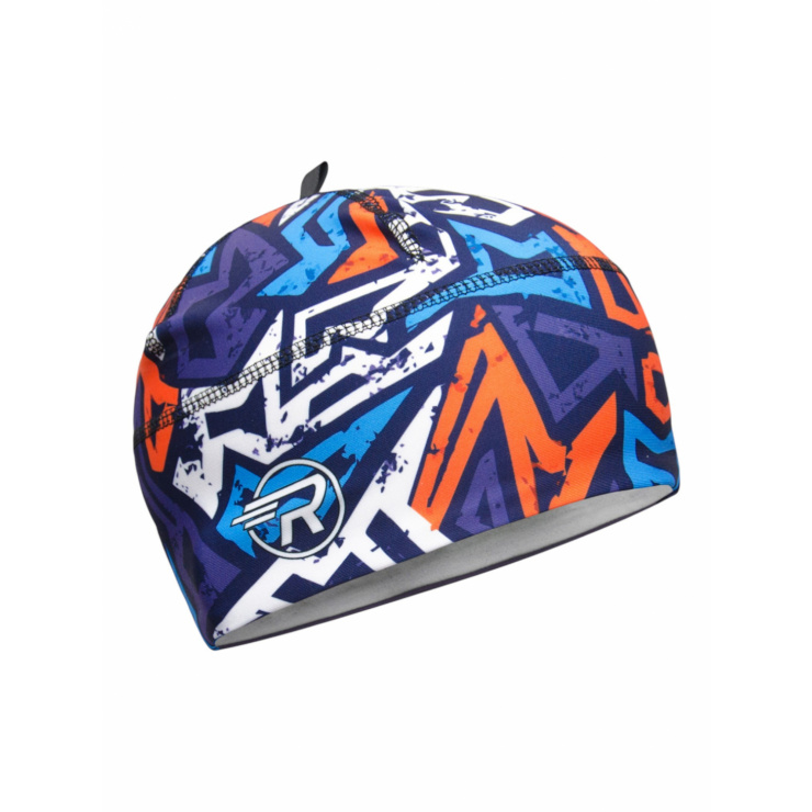 Шапочка RAY модель RACE материал термо-бифлекс оранжевый/голубой фото 1