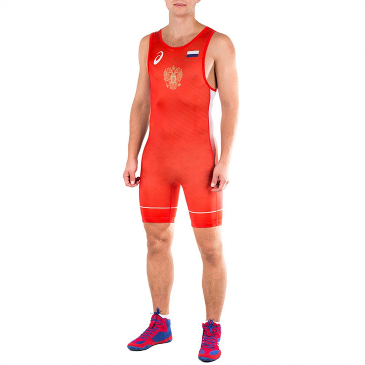 Трико борцовское ASICS RUSSIA WRESTLING SINGLET :: Борцовское трико ...