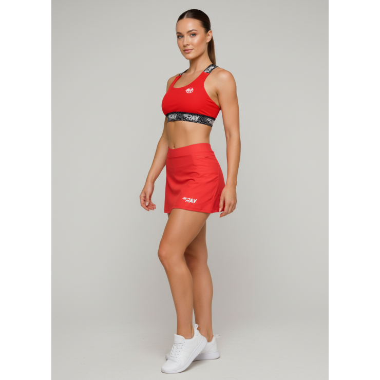 Юбка-шорты RAY (Woman) без отстрочки красный фото 4