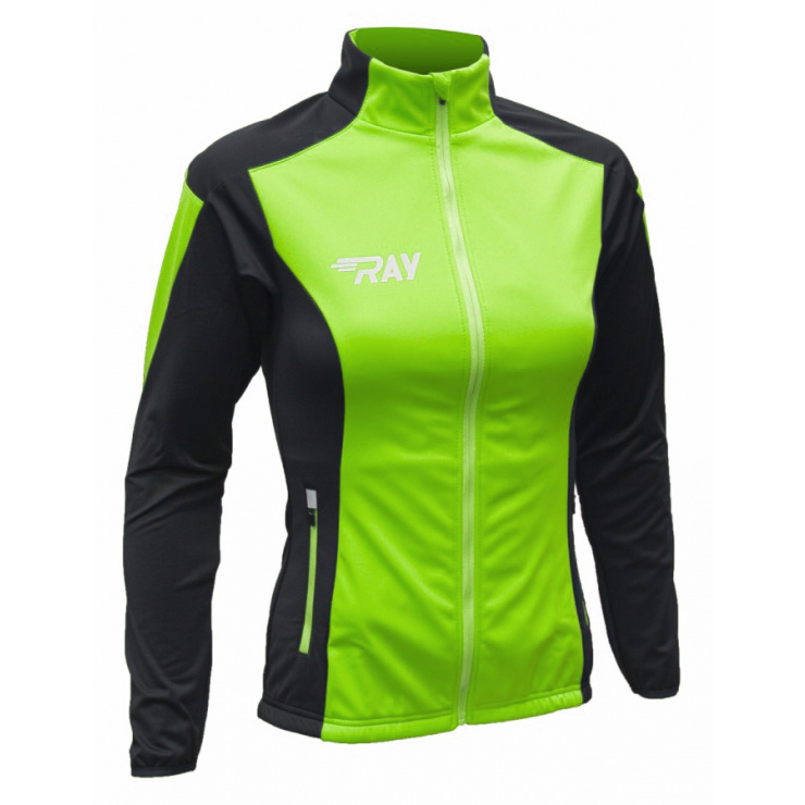 Куртка разминочная RAY WS модель PRO RACE (Woman) салатовый/черный фото 1