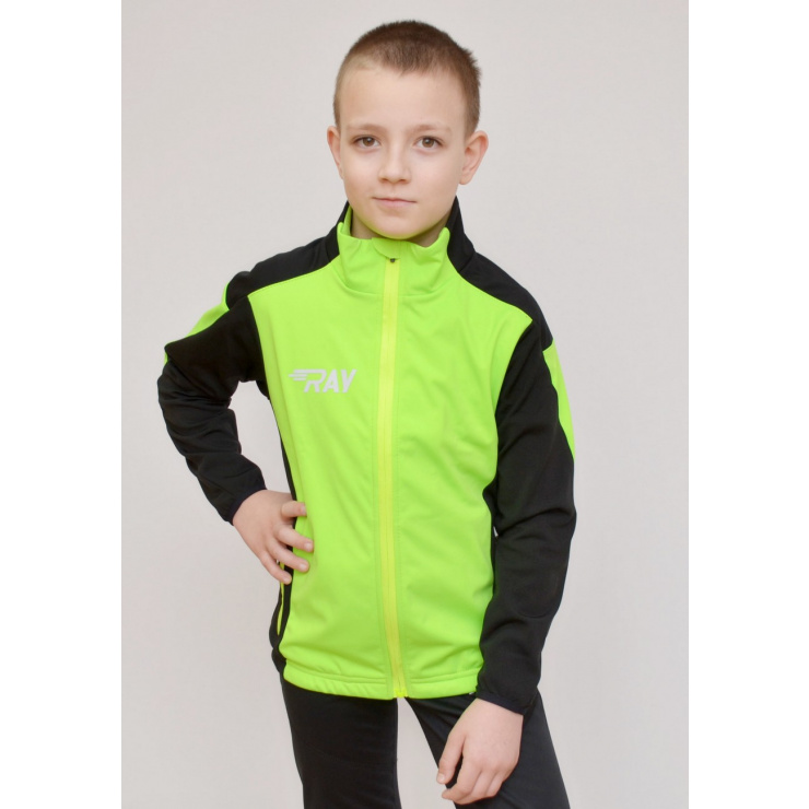Куртка разминочная RAY WS модель PRO RACE (Kids) лимонный/черный фото 1