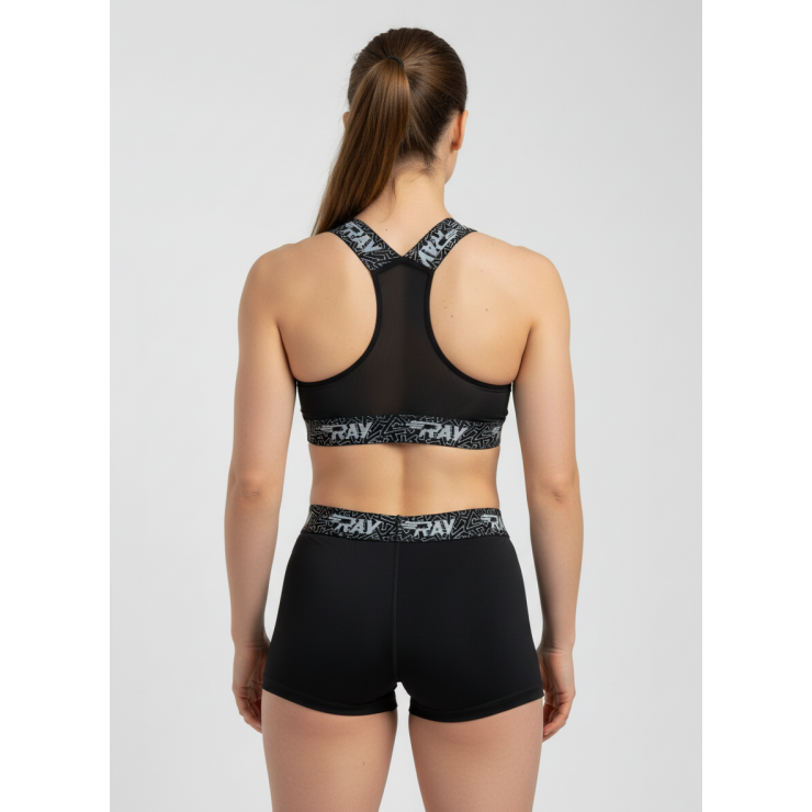 Шорты RAY компрессионные укороченные (Women) черный фото 2