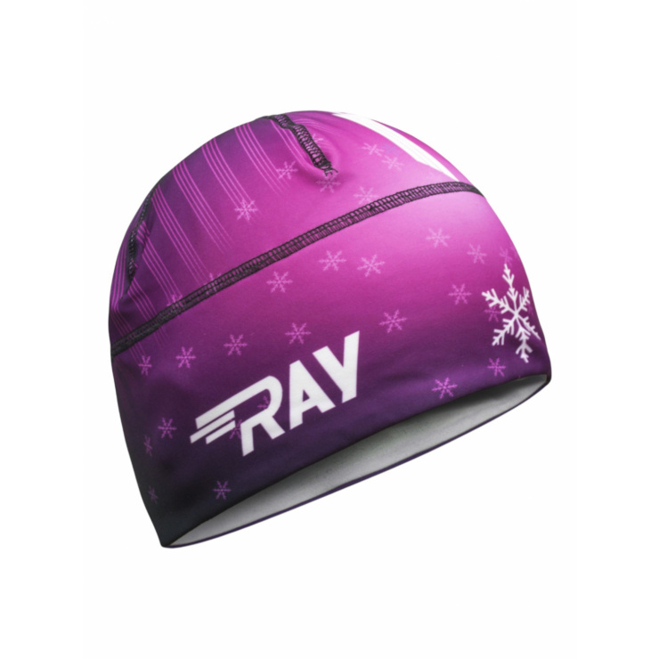 Шапочка RAY модель RACE материал термо-бифлекс снежинка фиолетовый фото 1