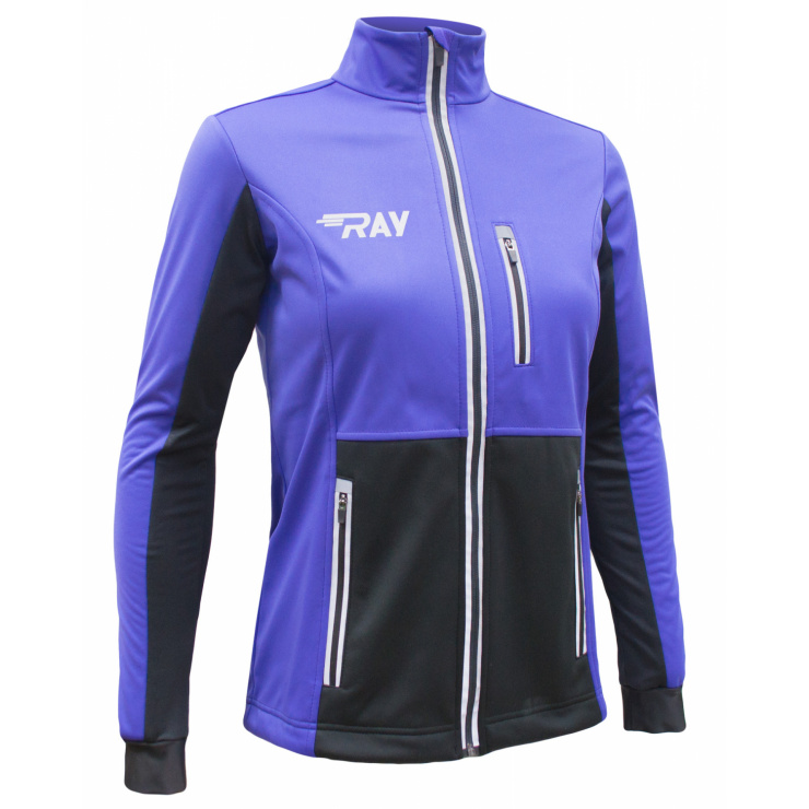 Куртка разминочная RAY WS модель FAVORIT (Woman) фиолетовый/черный фото 4